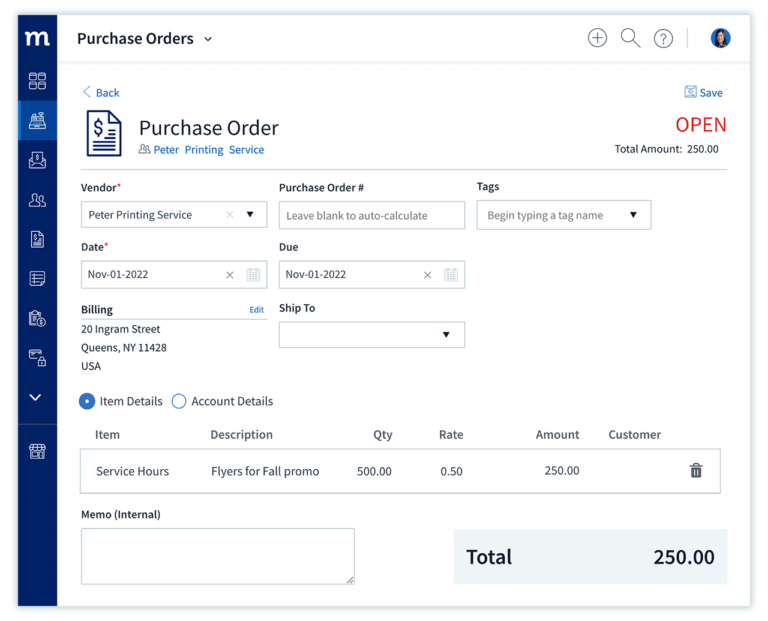 How To Create And Send Purchase Orders In QuickBooks Method