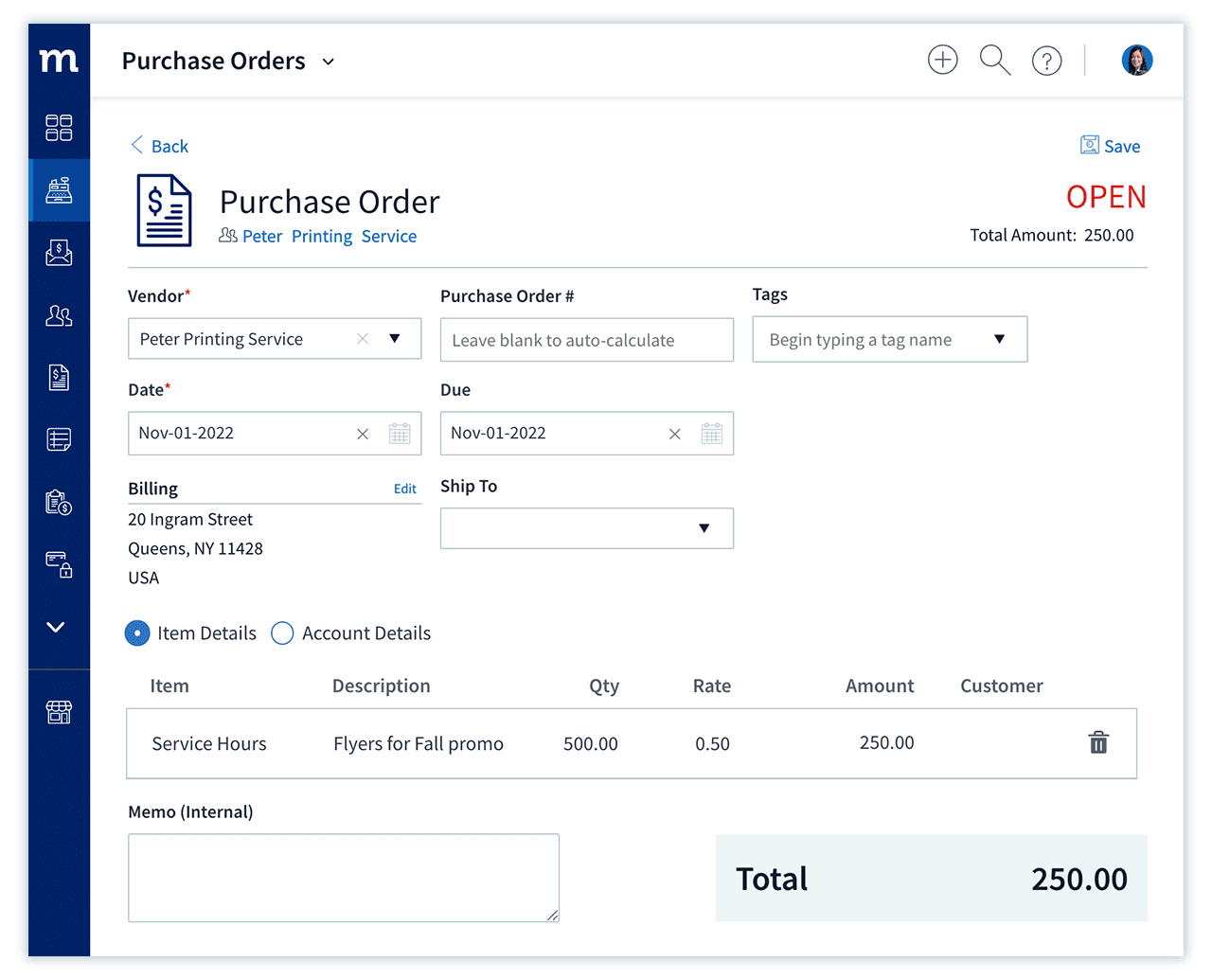 How to Create and Send Purchase Orders in QuickBooks — Method