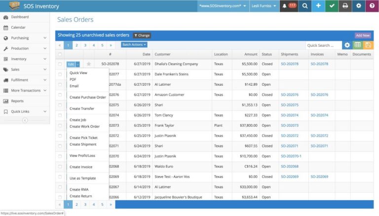 Manufacturing Inventory Management System — Method