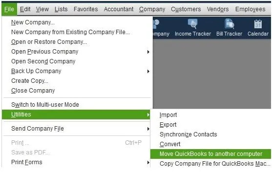 Screenshot showing where to access the QuickBooks Migrator Tool on Desktop.