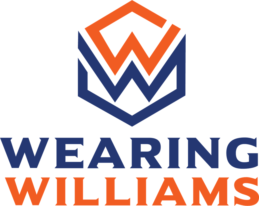 Wearing Williams' logo